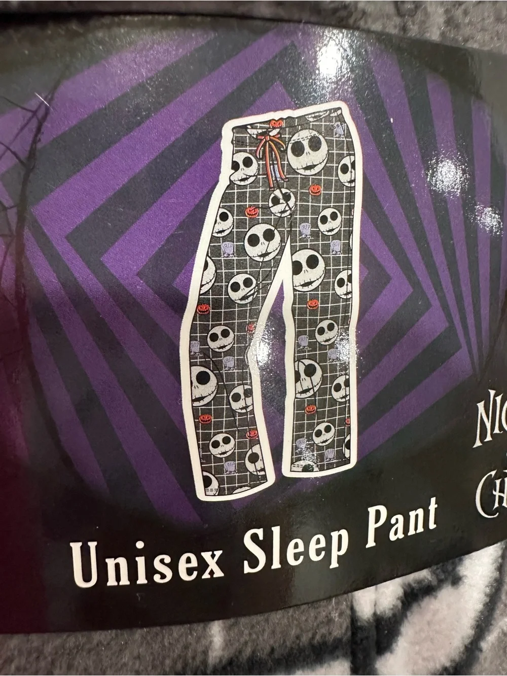 Gray & White Jake Skellington Fleece Sleep Pants